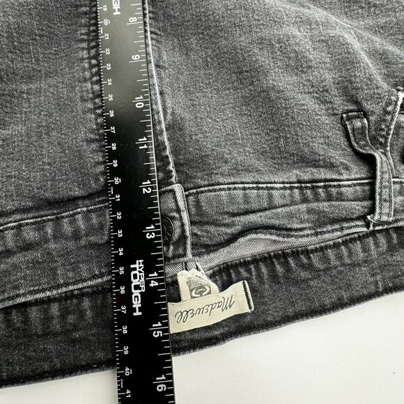 MADEWELL | Size 35 Perfect Vintage Crop Jeans Stretch Denim Pants Gray Black - Picture 11 of 13